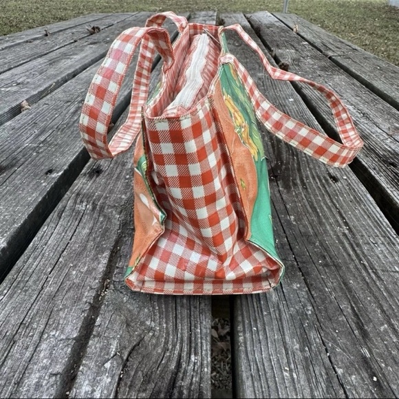 Vintage Calocho Famous Mexican Artist Hand Painted Handbag Citrus Fruits Purse - Picture 5 of 11